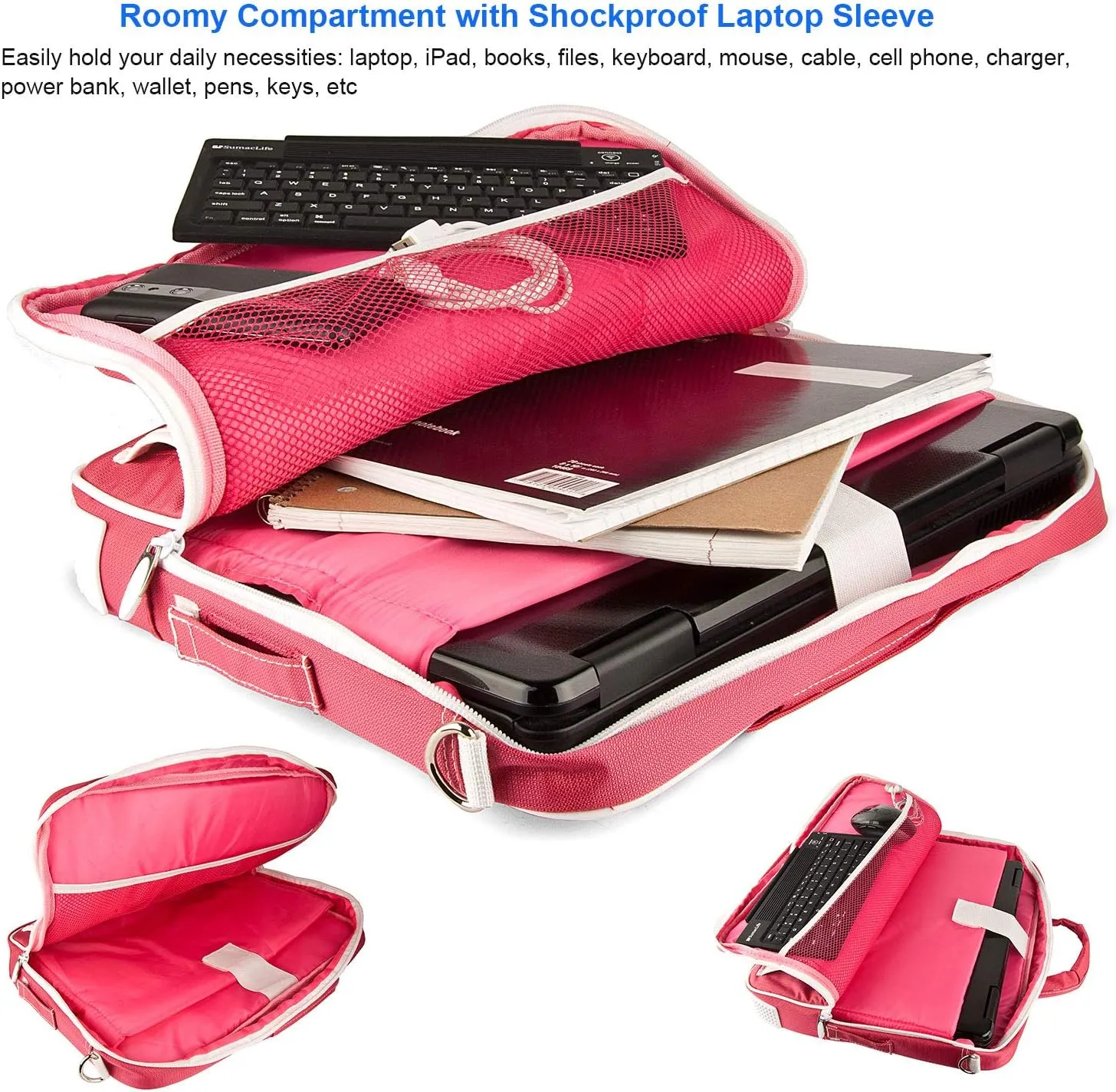 13.3 Inch Laptop Shoulder Bag Briefcase Women for MacBook Pro 13/Air 13, Messenger Bag Carrying Sleeve Case
