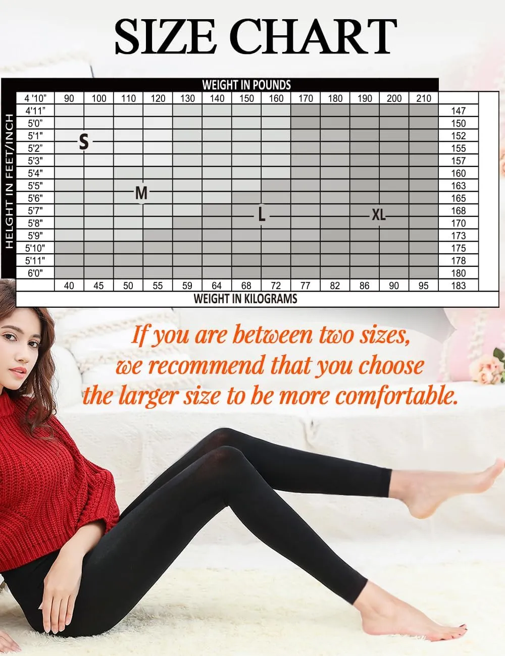 6 Colors Semi Opaque Footless Tights for Women, 80 Denier Black Footless Tights for Women,S-XL