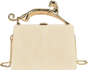 Acrylic Box Purse for Women Evening Clutch, Fashion Handbag Elegant Banquet Crossbody Bag for Wedding Cocktail Party Prom