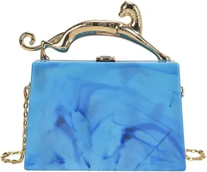 Acrylic Box Purse for Women Evening Clutch, Fashion Handbag Elegant Banquet Crossbody Bag for Wedding Cocktail Party Prom