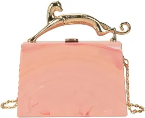 Acrylic Box Purse for Women Evening Clutch, Fashion Handbag Elegant Banquet Crossbody Bag for Wedding Cocktail Party Prom