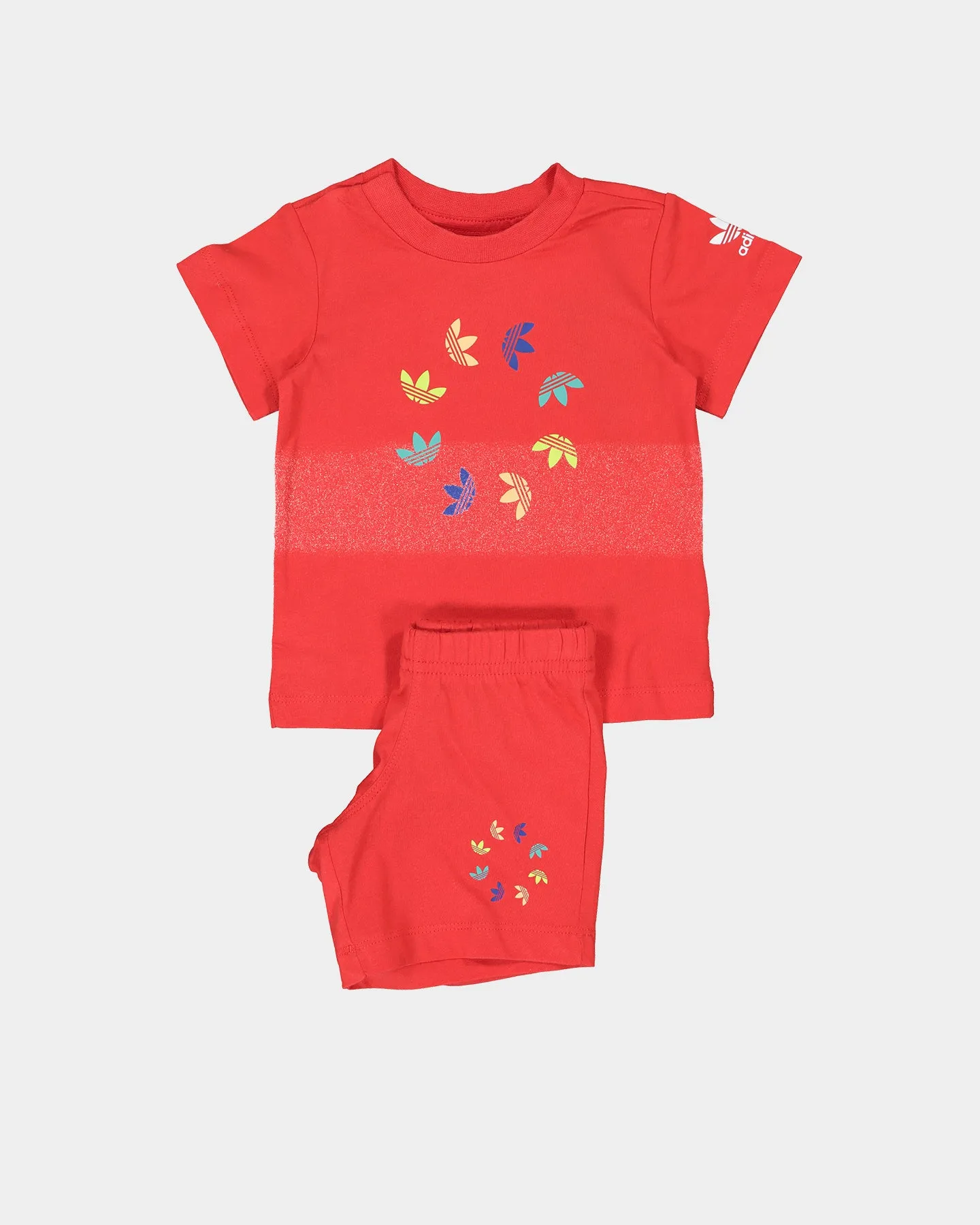 Adidas Infant Adicolour Shorts And T-Shirt Set Vivid Red