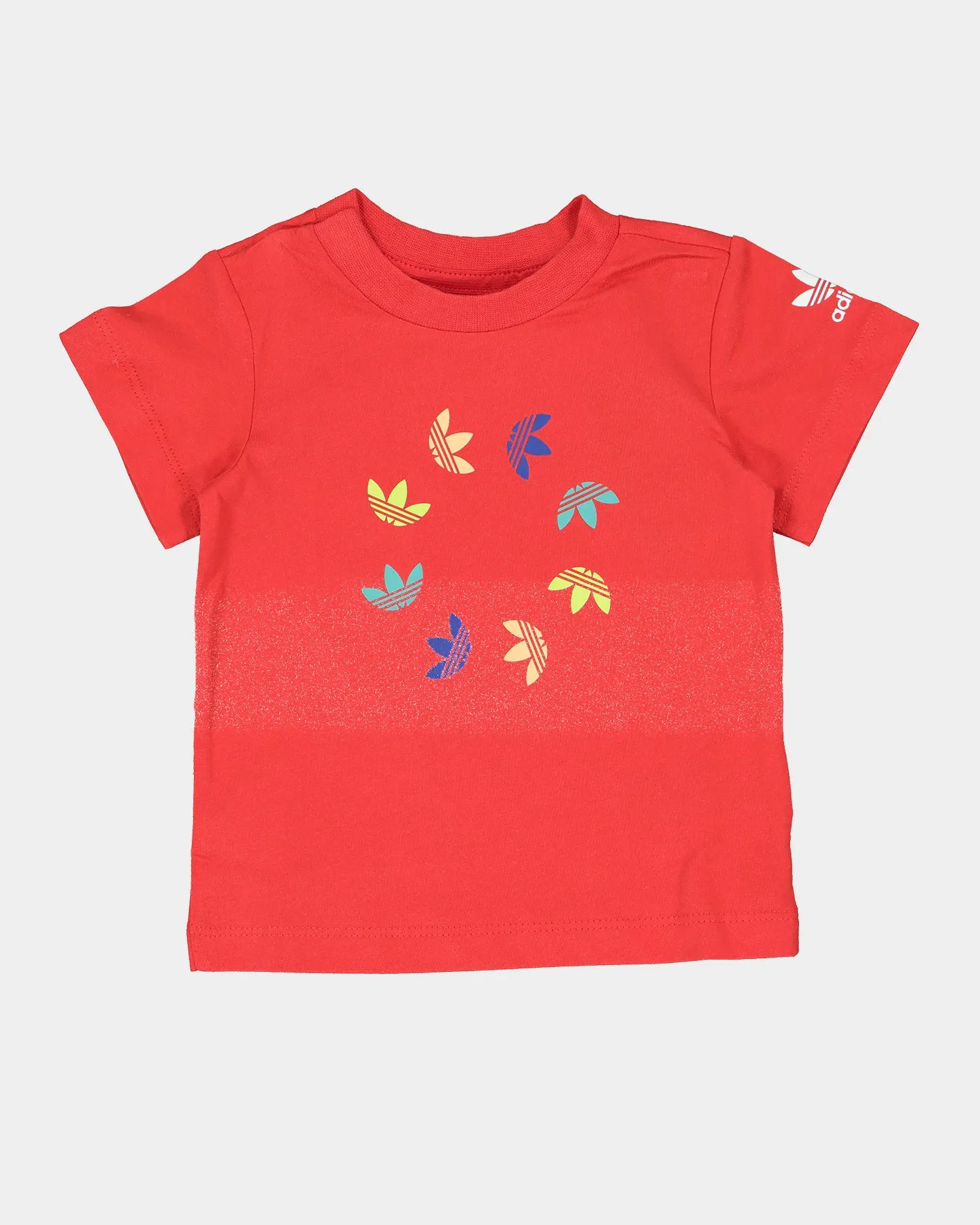 Adidas Infant Adicolour Shorts And T-Shirt Set Vivid Red