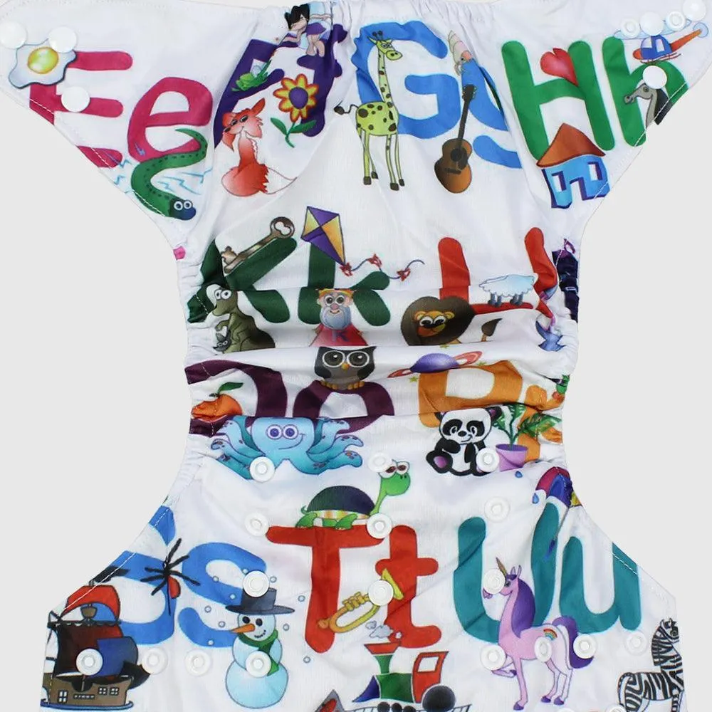 Adjustable And Reusable Diaper (Alphabet)