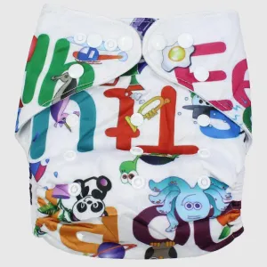 Adjustable And Reusable Diaper (Alphabet)