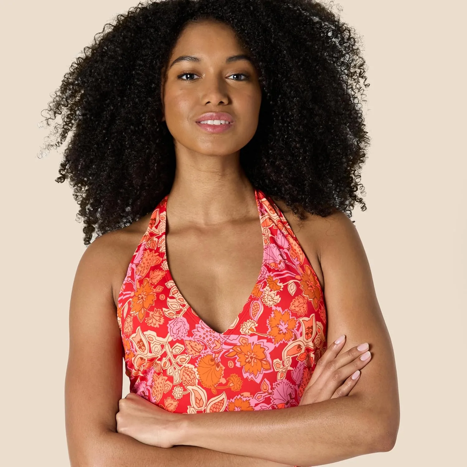 Amazon Essentials Women's Halter One Piece Swimsuit