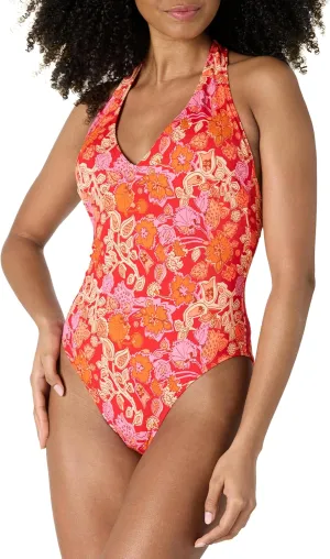 Amazon Essentials Women's Halter One Piece Swimsuit
