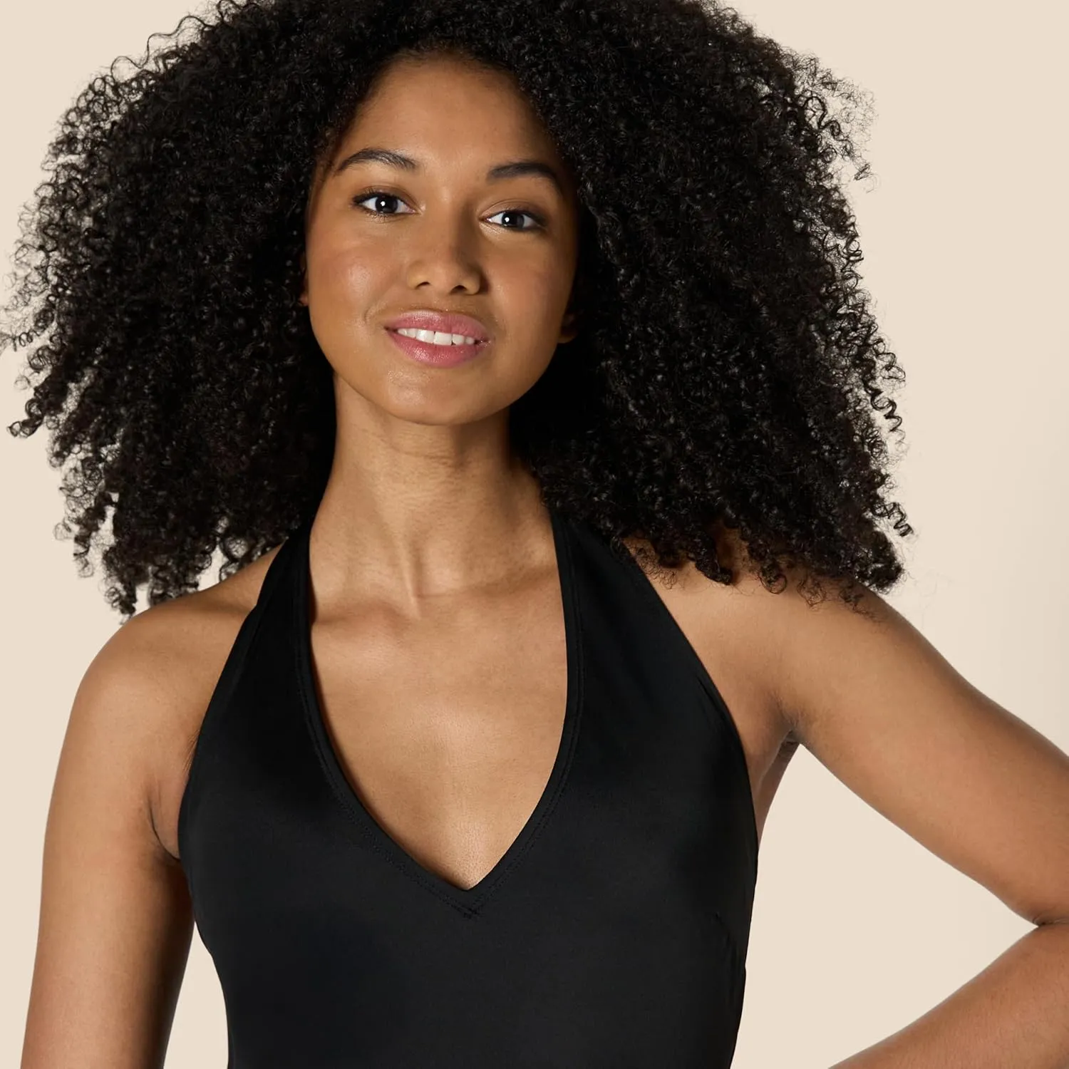 Amazon Essentials Women's Halter One Piece Swimsuit