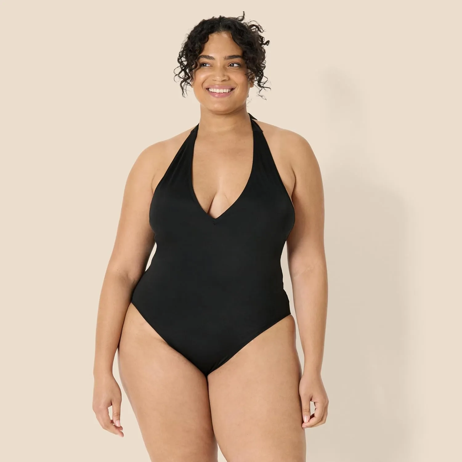 Amazon Essentials Women's Halter One Piece Swimsuit