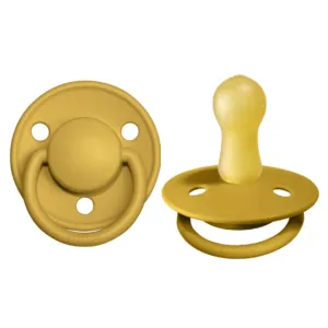 BIBS Pacifier De Lux Latex 2 PK Mustard