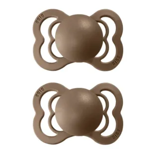 BIBS Pacifier SUPREME Silicone 2 PK Dark Oak