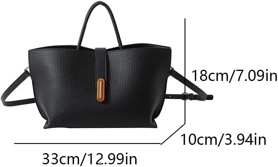 Bucket Crossbody Bag for Women Small Shoulder Purse Vintage Style Handbag with Mini Pouch Genuine Leather