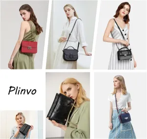 Bucket Crossbody Bag for Women Small Shoulder Purse Vintage Style Handbag with Mini Pouch Genuine Leather