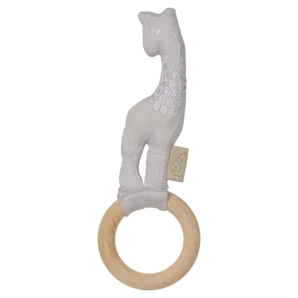 Cam Cam Copenhagen - Giraffe Rattle -  Classic Grey