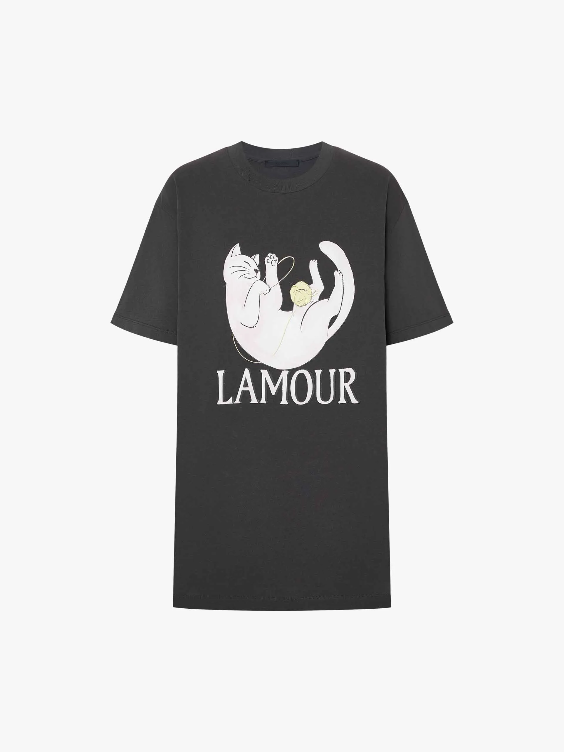Cat Print Cotton T-shirt
