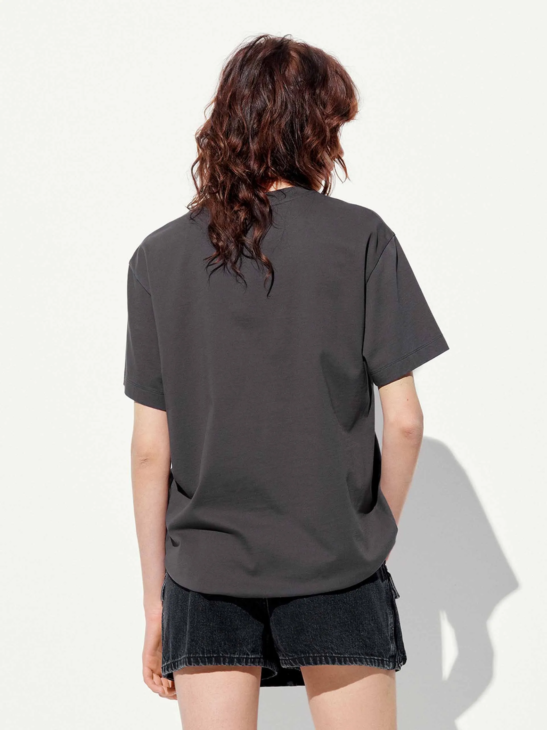 Cat Print Cotton T-shirt