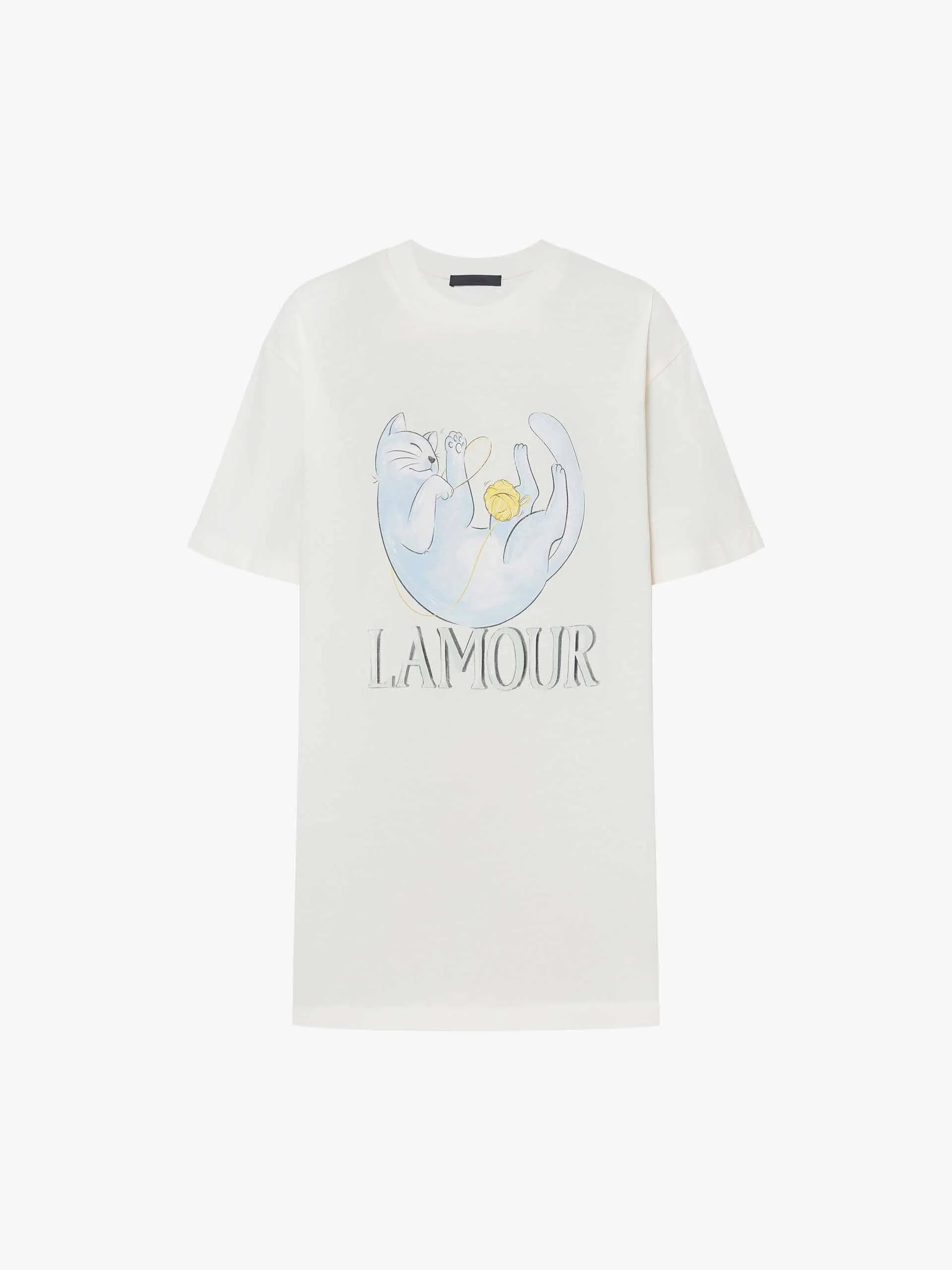 Cat Print Cotton T-shirt