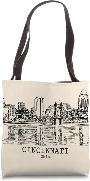 Cincinnati Ohio Vintage Retro Travel Souvenir Tote Bag