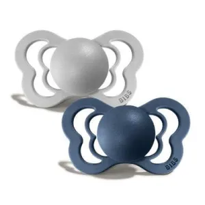 Cloud & Steel Blue Silicone - Bibs Couture-0-6 Monat