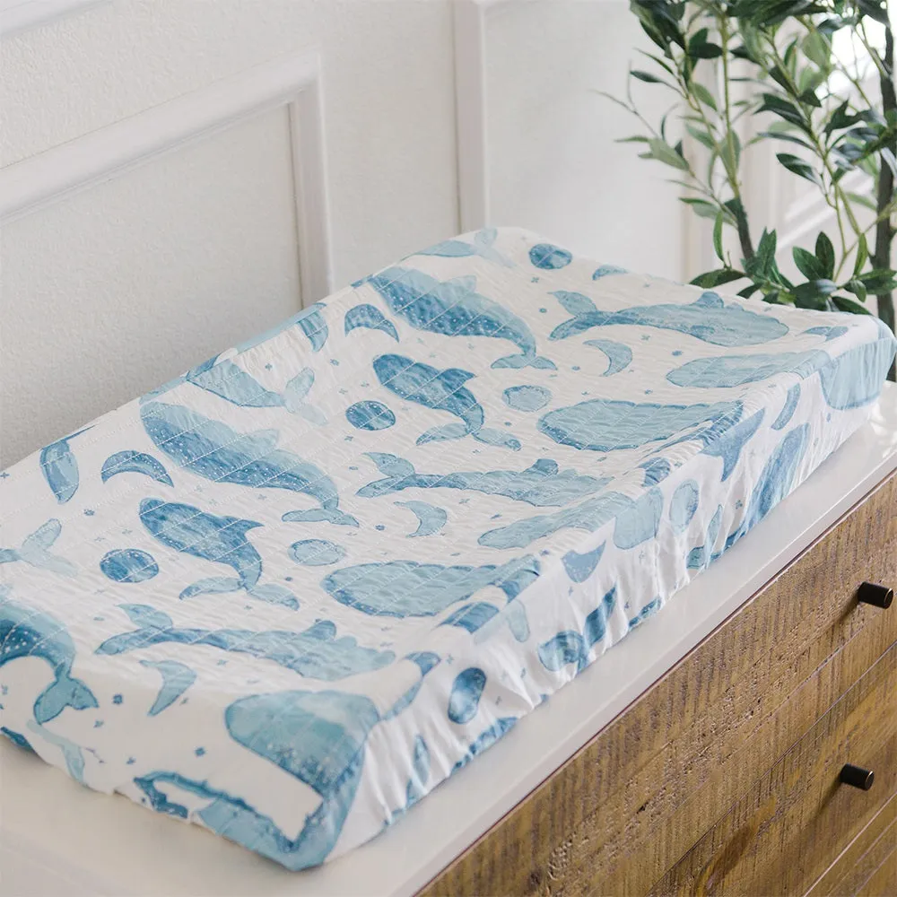 Crane Baby Caspian Collection Quilted Change Pad Cover