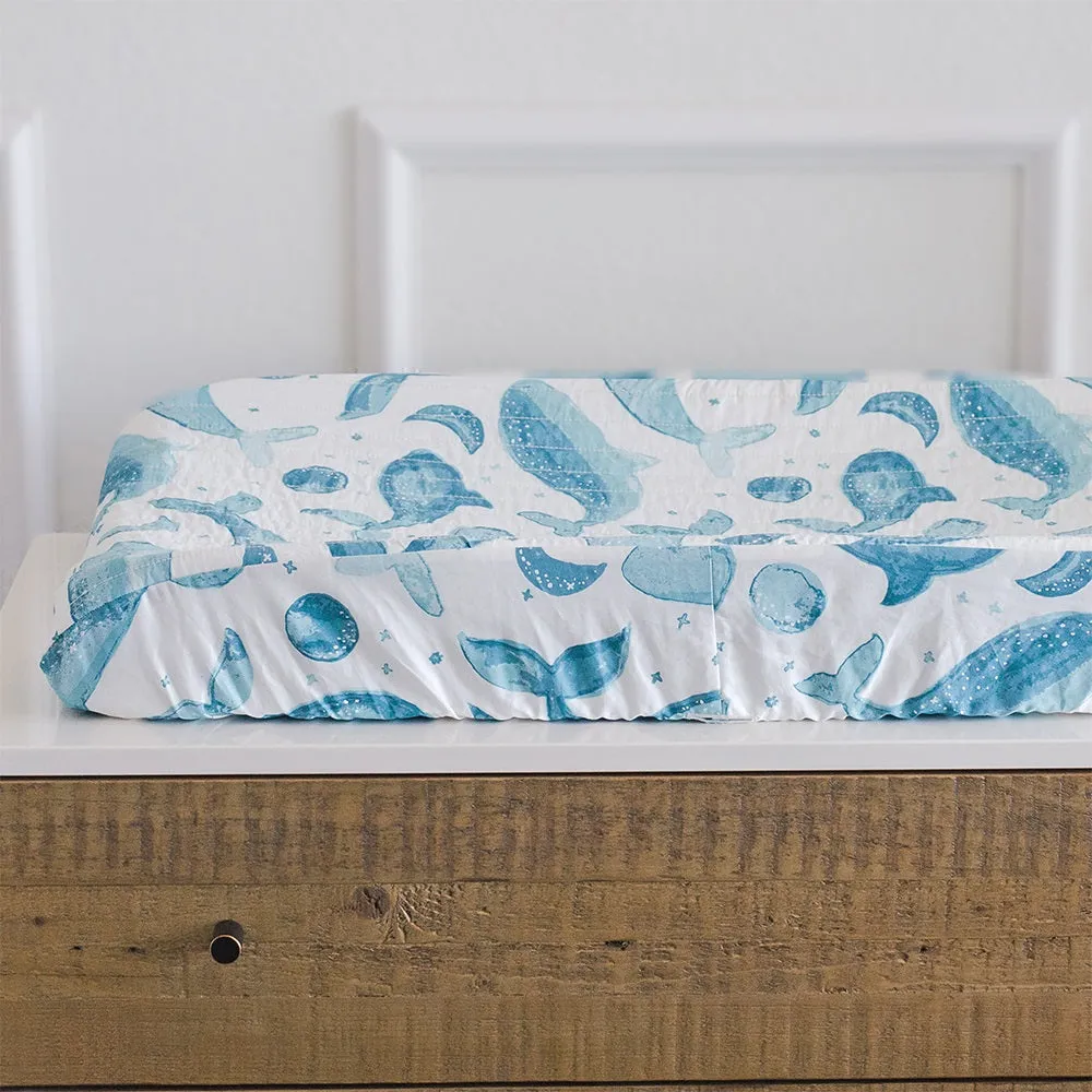 Crane Baby Caspian Collection Quilted Change Pad Cover