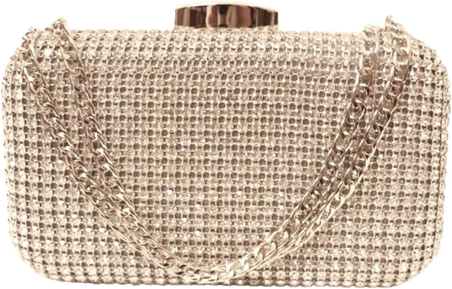Crystal Clutch Purses for Women Silver Rhinestone Evening Bag Two-Sided Design Sparkle Handbag for Wedding Bride Prom Party