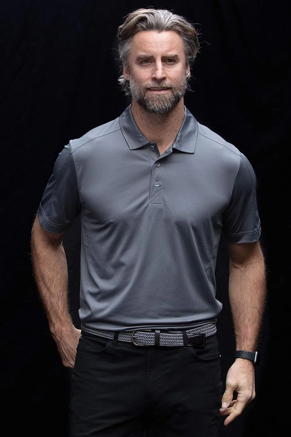 Cutter & Buck Prospect Textured Stretch Mens Big & Tall Polo