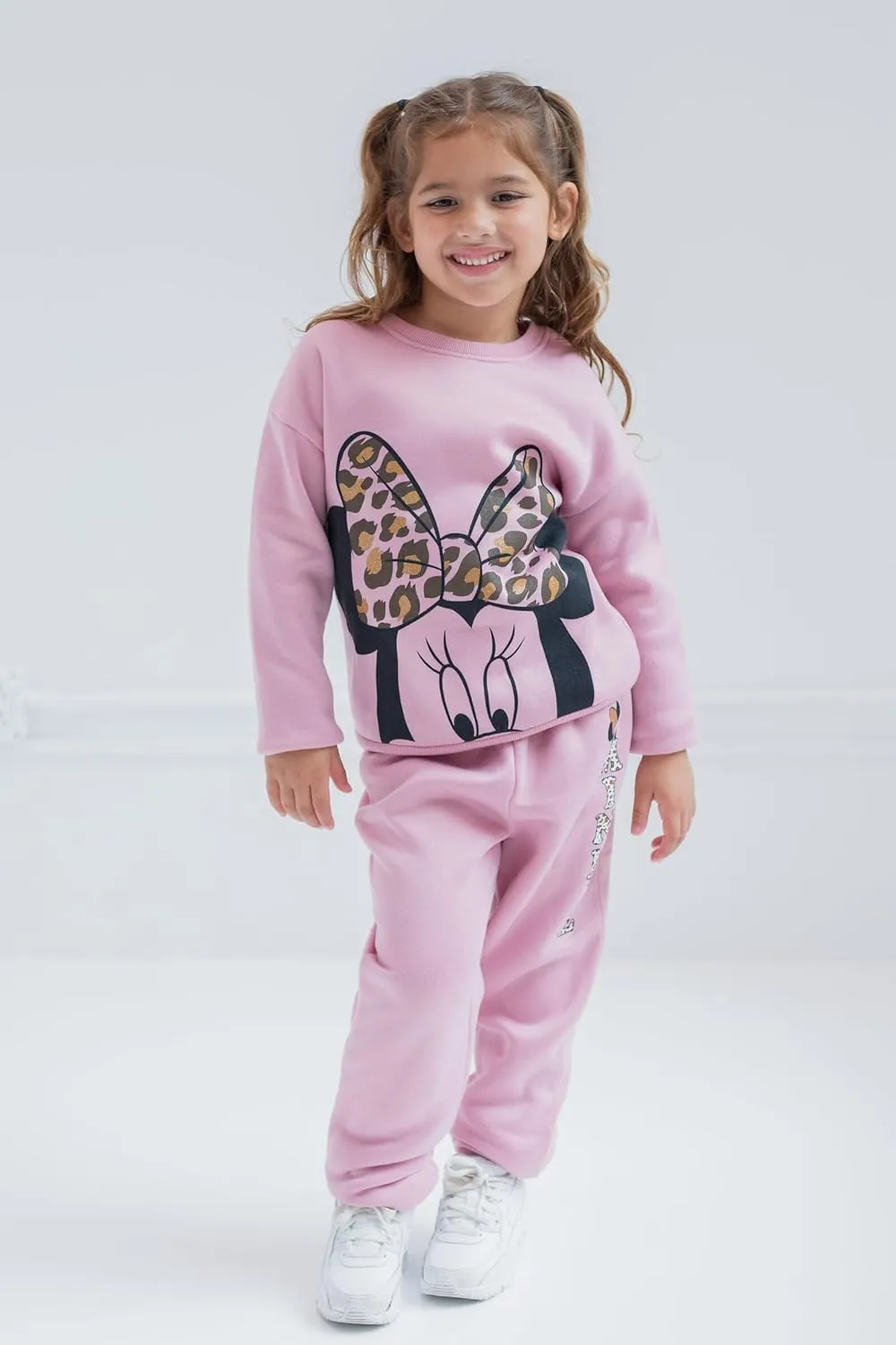 Disney Lilo & Stitch Minnie Mouse Girls Fleece Sweatshirt and Jogger Pants Little Kid to Big Kid