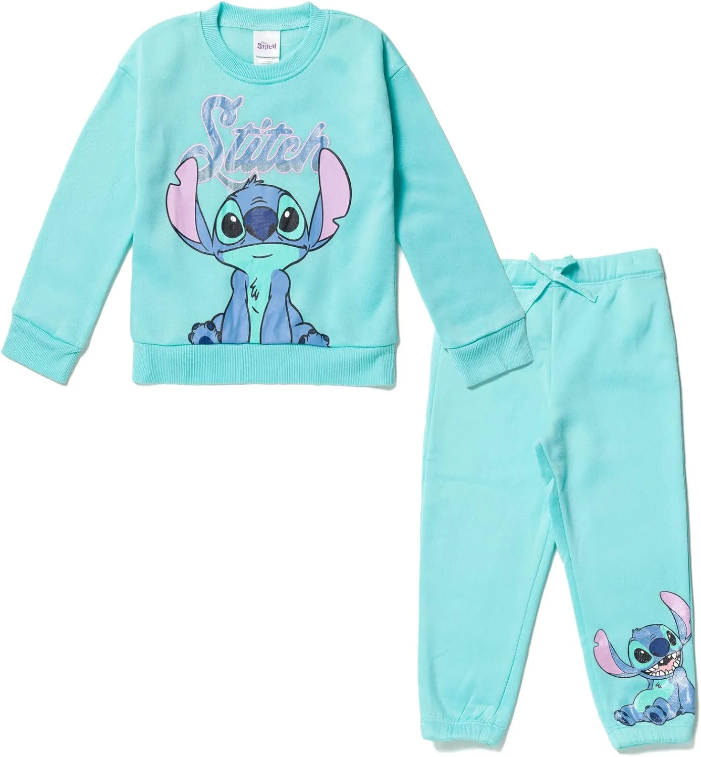 Disney Lilo & Stitch Minnie Mouse Girls Fleece Sweatshirt and Jogger Pants Little Kid to Big Kid