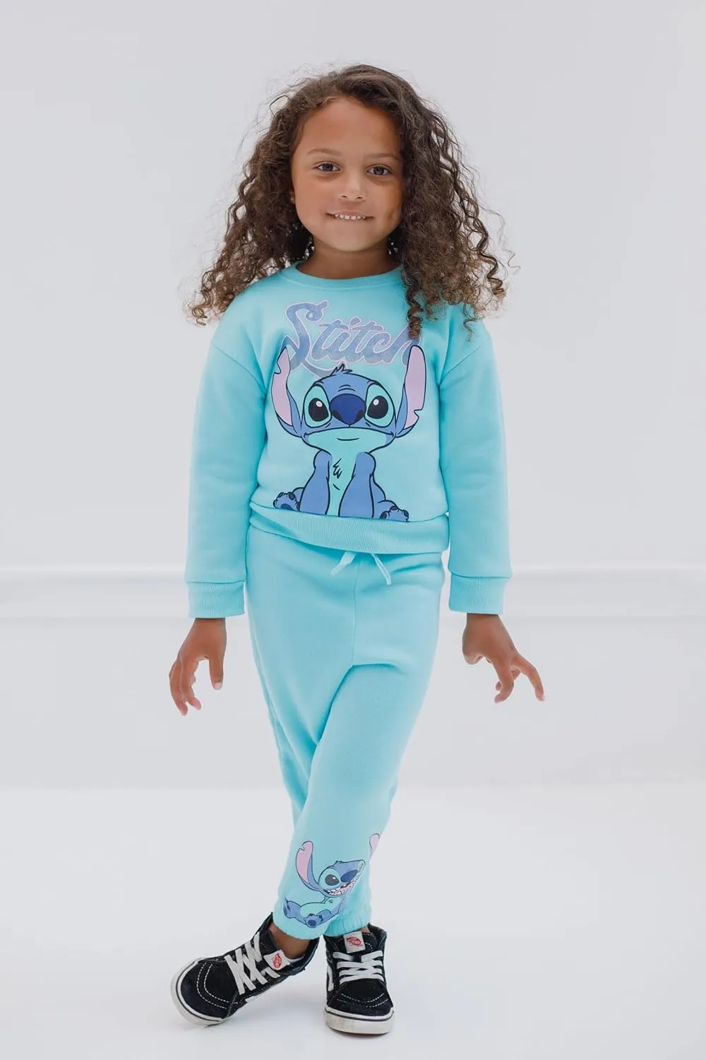 Disney Lilo & Stitch Minnie Mouse Girls Fleece Sweatshirt and Jogger Pants Little Kid to Big Kid