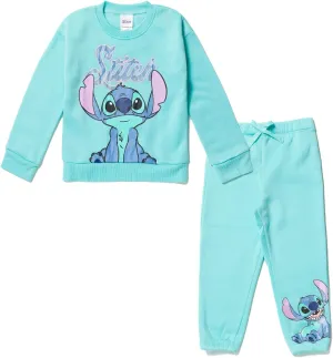 Disney Lilo & Stitch Minnie Mouse Girls Fleece Sweatshirt and Jogger Pants Little Kid to Big Kid