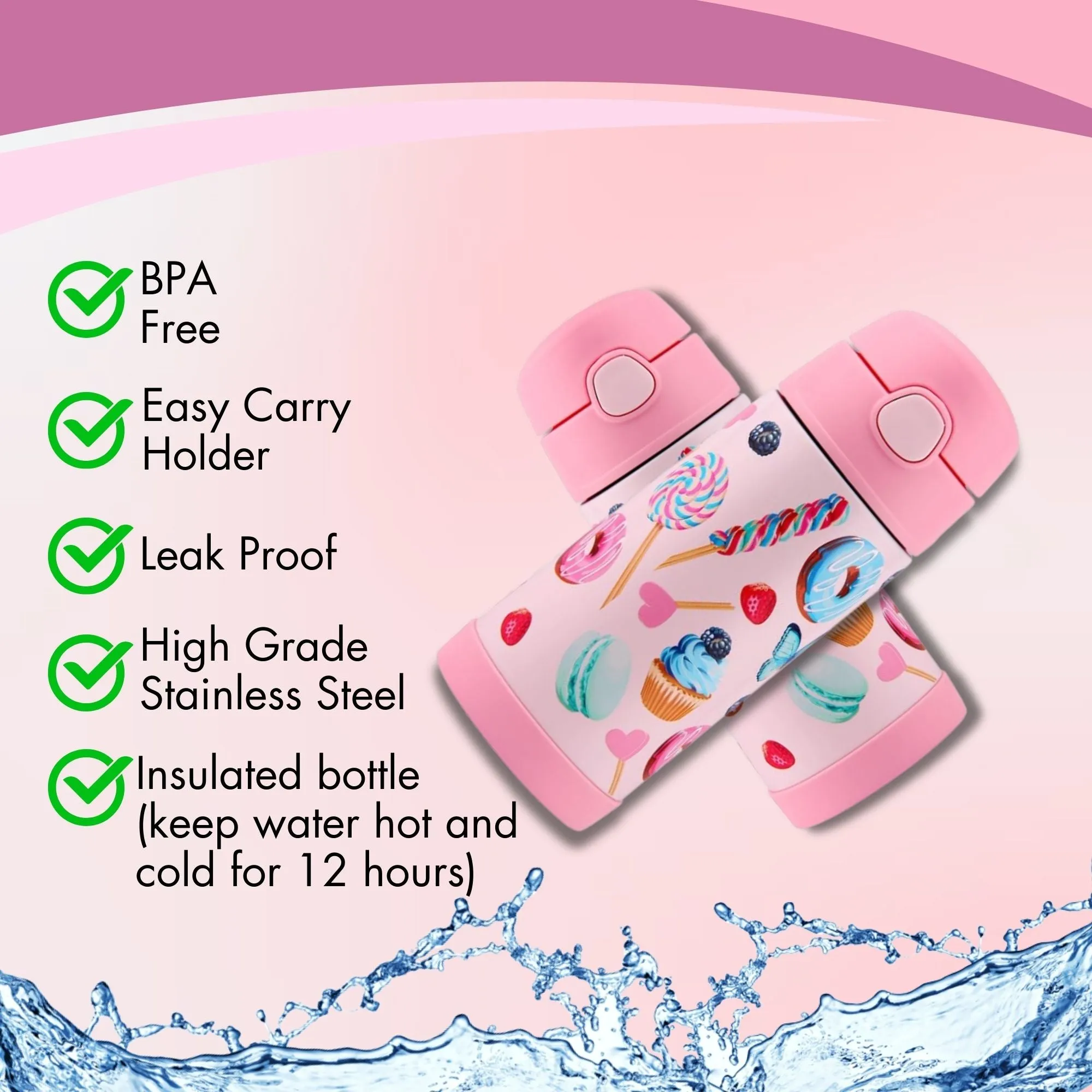 Double Wall Stainless Steel Bottle Cupcake