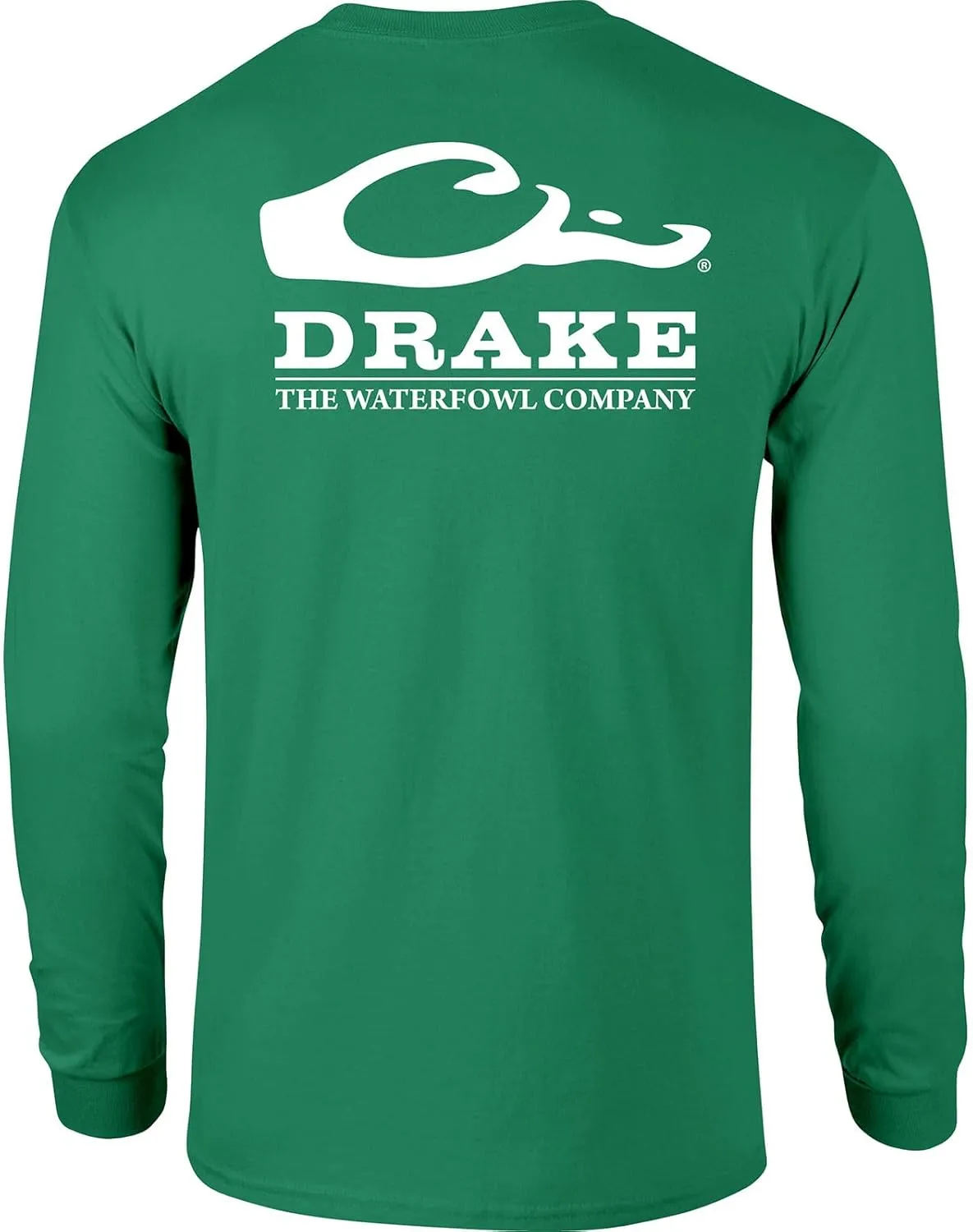 Drake Waterfowl Men's Icon Long Sleeve Logo T-Shirt-Lightweight Soft Breathable Crew Neck Quick-Dry Moisture-Wicking Tee