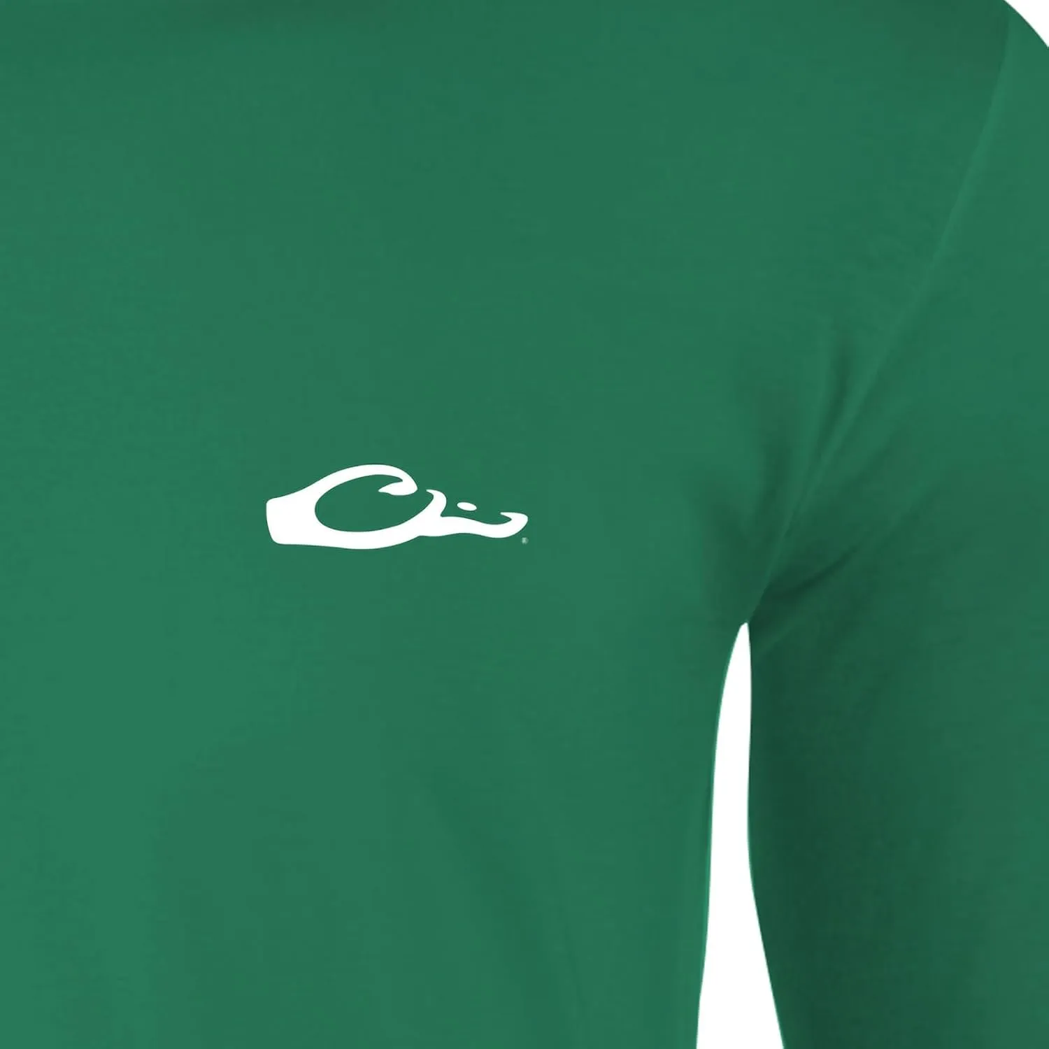 Drake Waterfowl Men's Icon Long Sleeve Logo T-Shirt-Lightweight Soft Breathable Crew Neck Quick-Dry Moisture-Wicking Tee