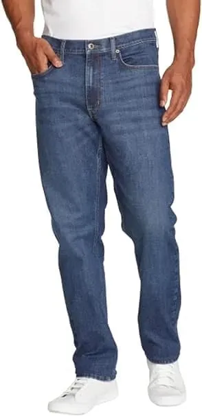 Eddie Bauer Mens Regular Fit Two-Way Stretch Jean (Blue, 38W x 32L)