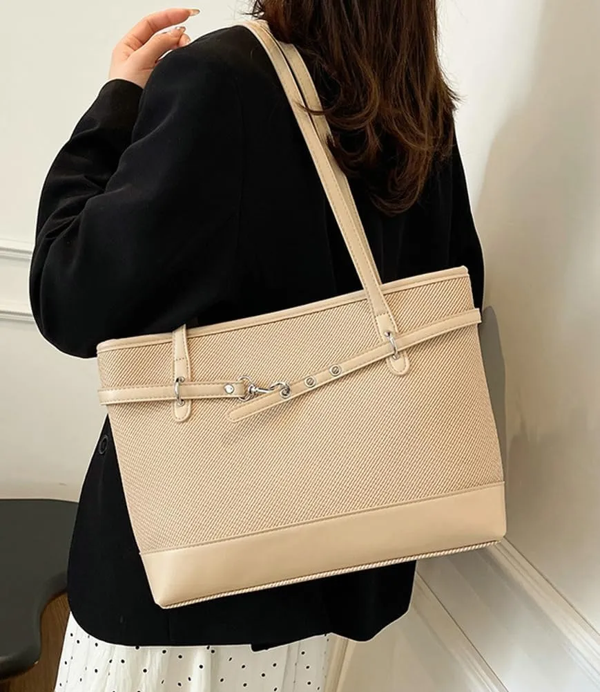 Epsion Large Vegan Leather Tote Bag Womens Slouchy Shoulder Bag Casual Handbags Purses Zipper 2025