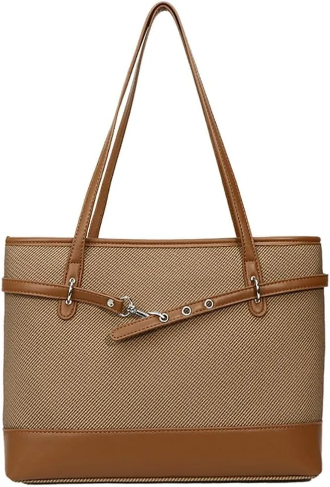 Epsion Large Vegan Leather Tote Bag Womens Slouchy Shoulder Bag Casual Handbags Purses Zipper 2025
