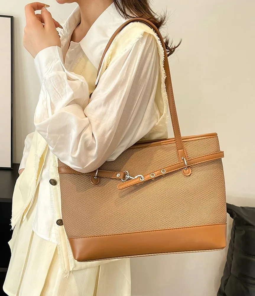 Epsion Large Vegan Leather Tote Bag Womens Slouchy Shoulder Bag Casual Handbags Purses Zipper 2025