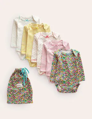 Floral 5 Pack Bodies-Multi Vintage Flowerbed