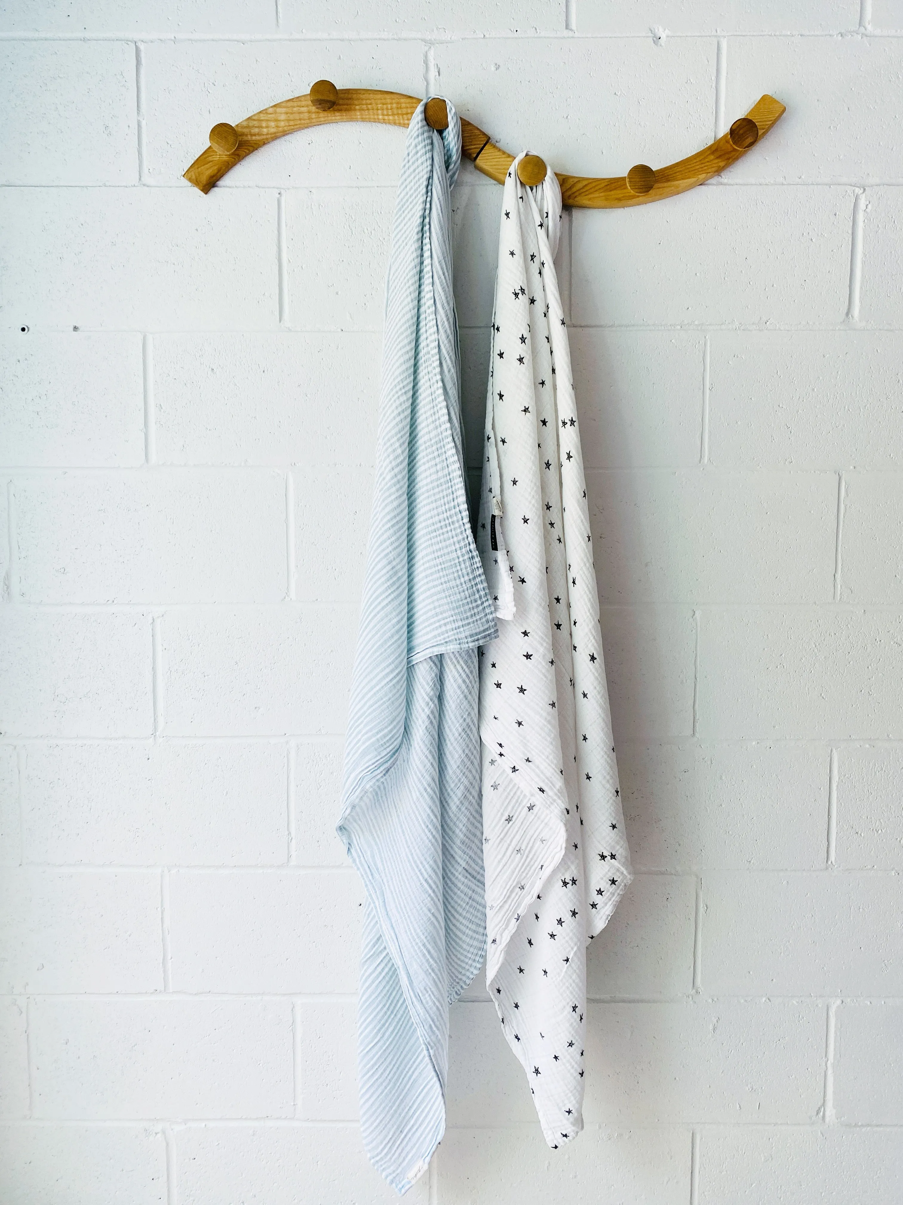 Green Stripe   Stars Gauze Swaddle Bundle