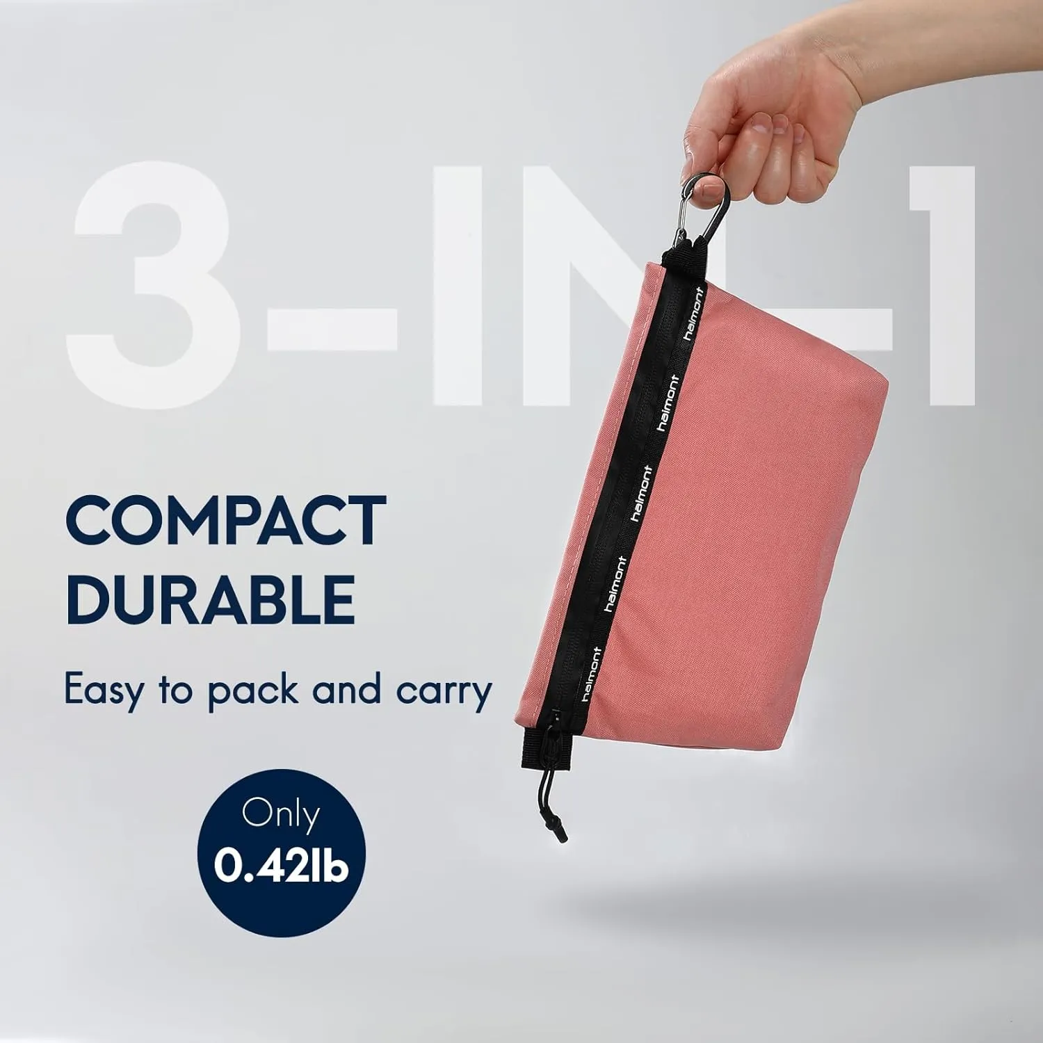 Haimont 3 Sets Zipper Pouch Travel Packing Bags for Toiletry, Makeup, Cosmetic Accessory, Tool, Small Organizer Bag, Water Resistant