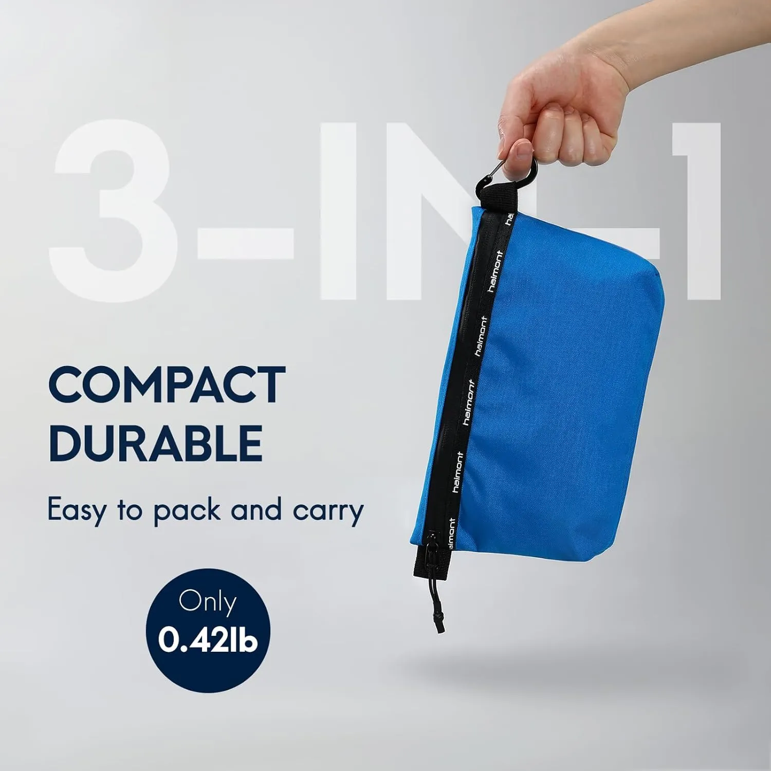 Haimont 3 Sets Zipper Pouch Travel Packing Bags for Toiletry, Makeup, Cosmetic Accessory, Tool, Small Organizer Bag, Water Resistant