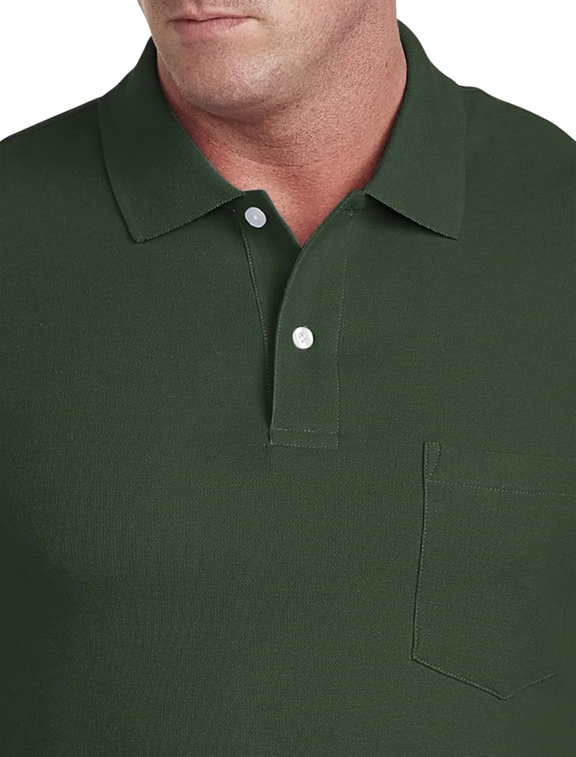 Harbor Bay by DXL Big and Tall Pocket Piqu Polo
