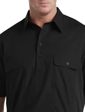 Harbor Bay by DXL Men's Big and Tall Banded-Hem Polo Shirt