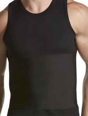 Harbor Bay by DXL Men's Big and Tall Shapewear Tank T-Shirt Black