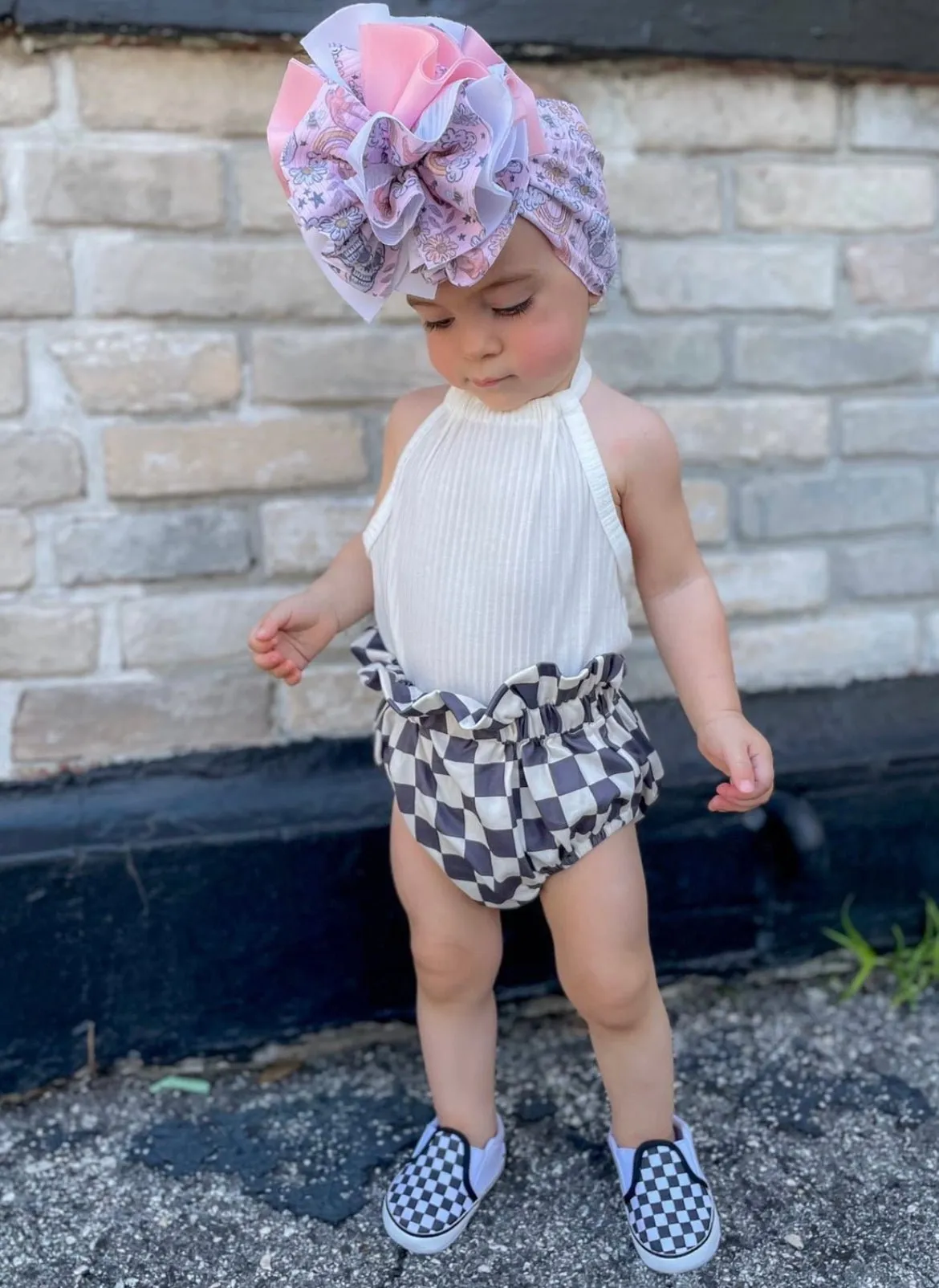 High Waisted Checkered Bummies