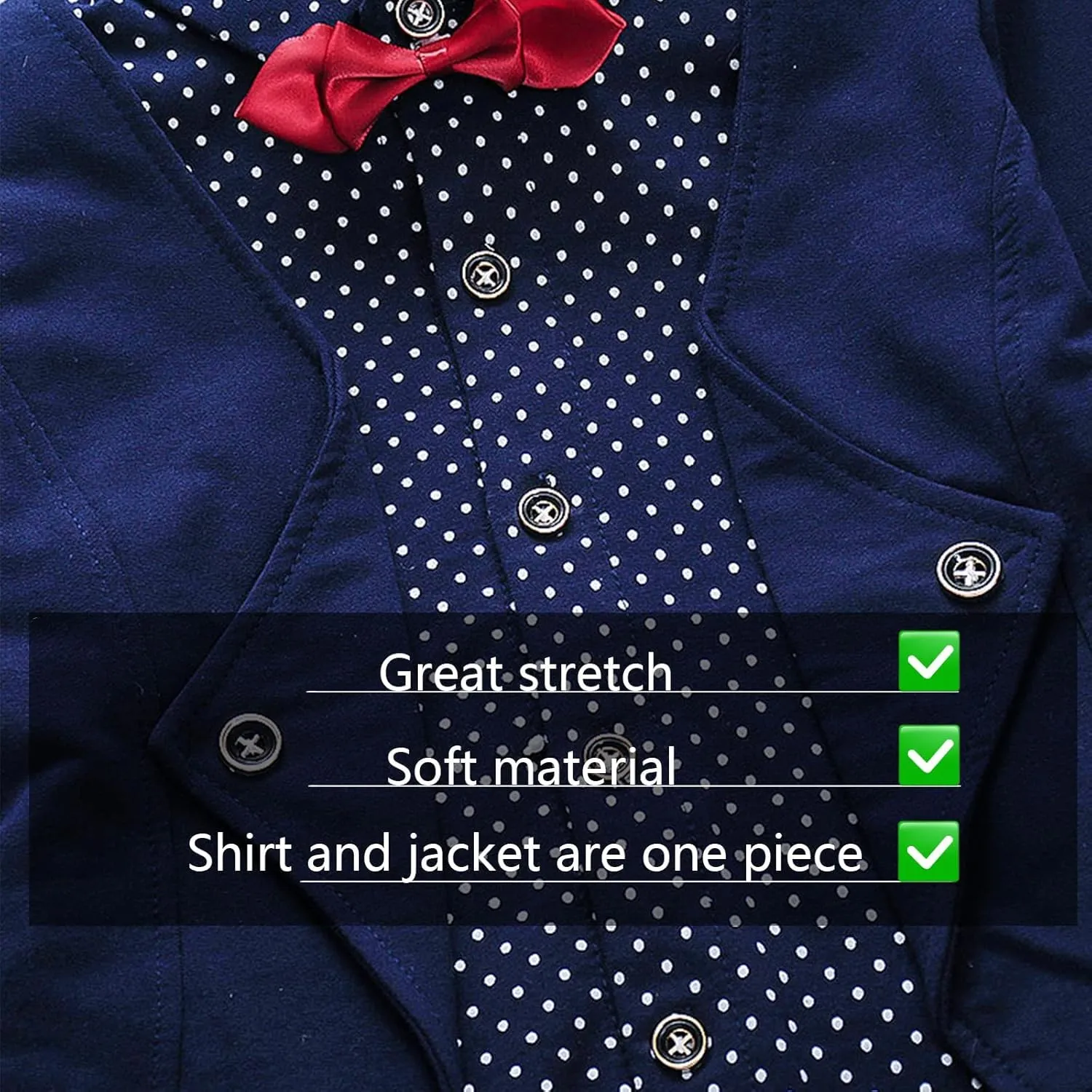 HZXVic Baby Boys Gentleman Outfits Suits,Toddler Boy Clothes Formal,Kids Dress Shirt Bow Ties Pants Set
