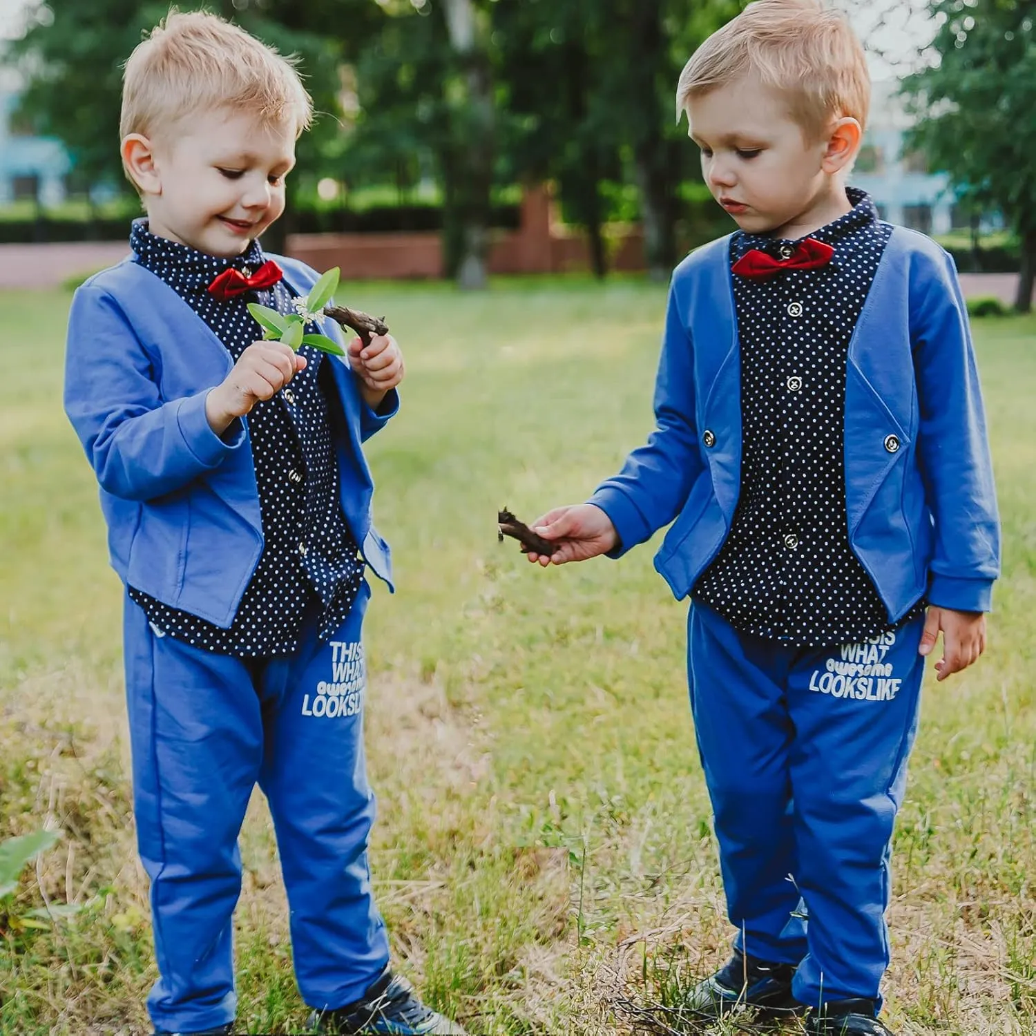 HZXVic Baby Boys Gentleman Outfits Suits,Toddler Boy Clothes Formal,Kids Dress Shirt Bow Ties Pants Set