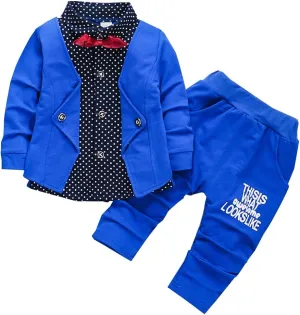 HZXVic Baby Boys Gentleman Outfits Suits,Toddler Boy Clothes Formal,Kids Dress Shirt Bow Ties Pants Set