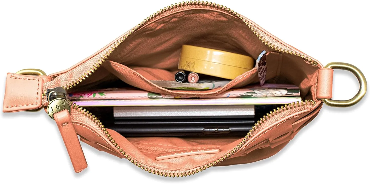 Joy Susan Maci Woven Crossbody: Vegan Bag